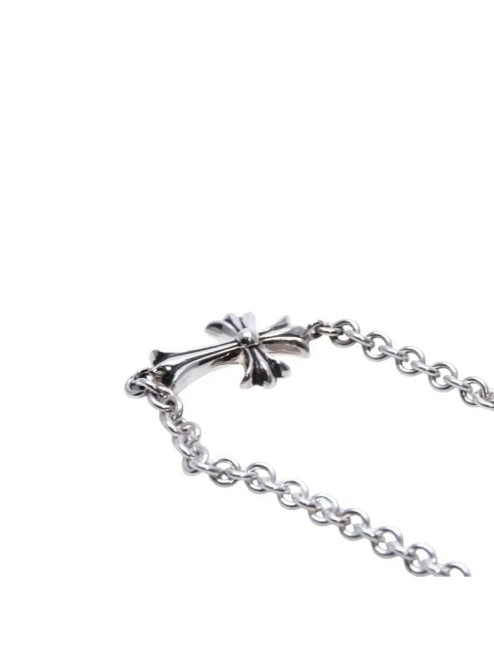Chrome Hearts Tiny CH Cross Chain Bracelet 925 Sterling Silver NE